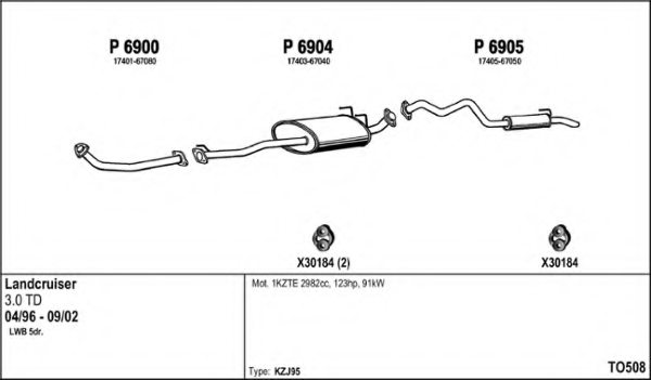 FENNO TO508 Exhaust System